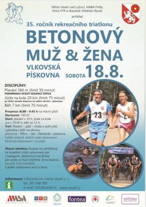 Betonový muž a žena - 35. ročník amatérského triatlonu